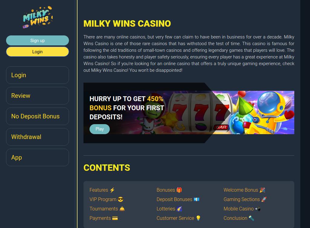 Experience the Thrill of Gaming at Milky Wins Online Casino UK Experience the Thrill of Gaming at Milky Wins Online Casino UK